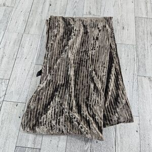 Vintage Banana Republic Womens Scarf Brown Rib Satin Italy Made Boho Y2K